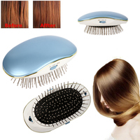 Portable Electric Ionic Hairbrush Vibrating Massage Relaxation Brush Antistatic Relieve Headaches Mini Hair Brush Comb Massager