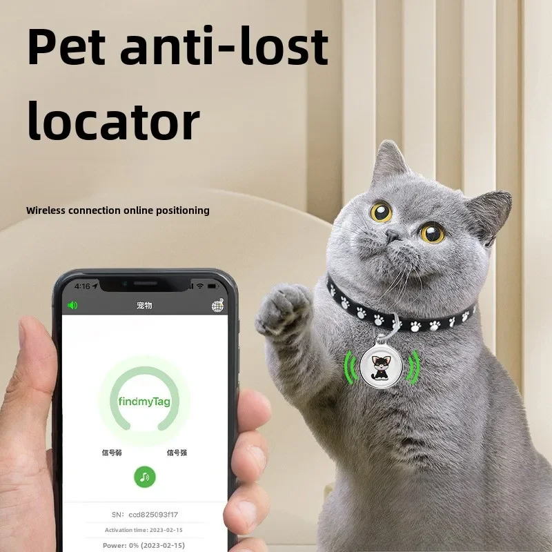 FindMy Pet Gps Tracker Locator IOS Android/iPhone Universal Smart Gps Perro Anti-lost Waterproof Tracking Locator for Dog Cat