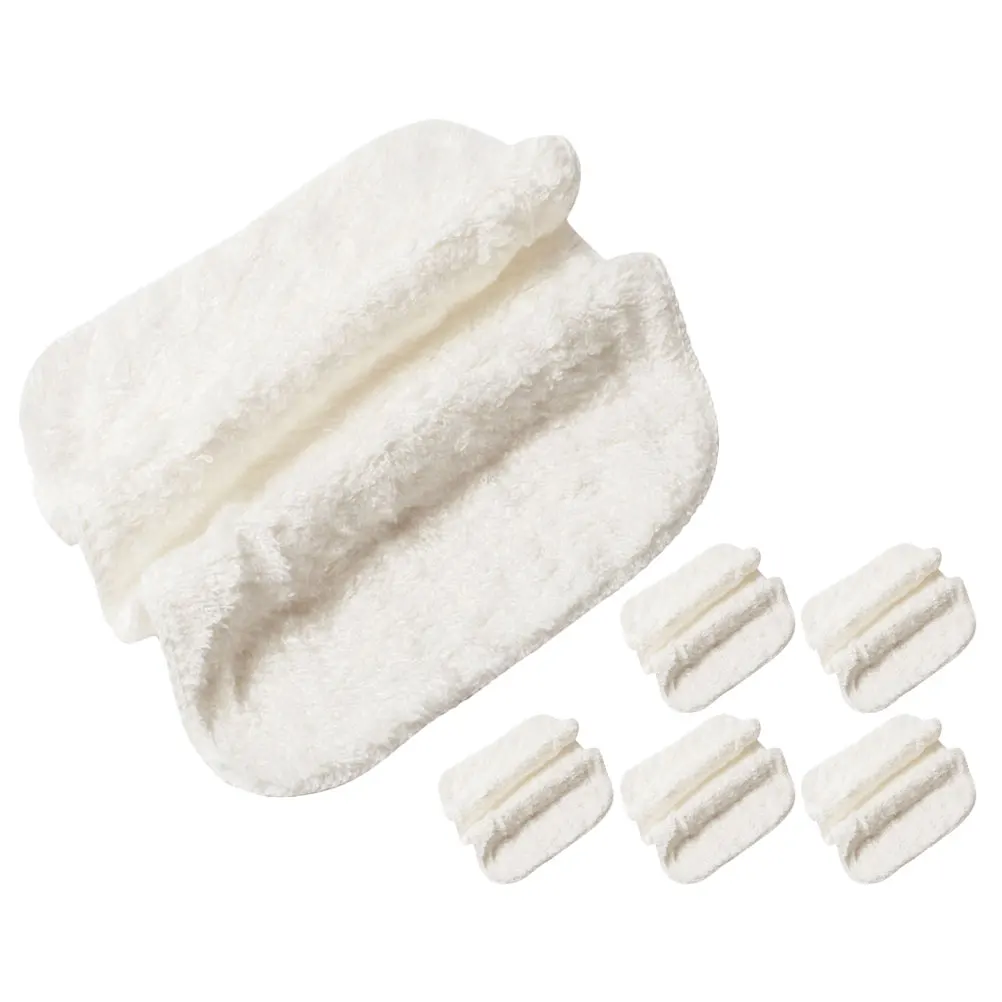 

6 Pcs White Bamboo Fiber Kitchen Dishcloths Absorbent Washable Cleaning Towels For Dish Household Duster Cloth