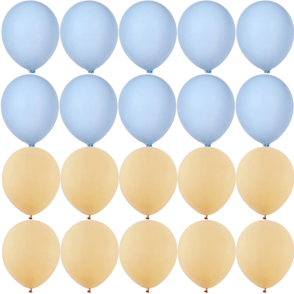 15/20PCS 10inch Vintage Balloon set Macaron Blue Balloons for Bear Themed Birthday Baby Shower Party Decoration Kids Gifts