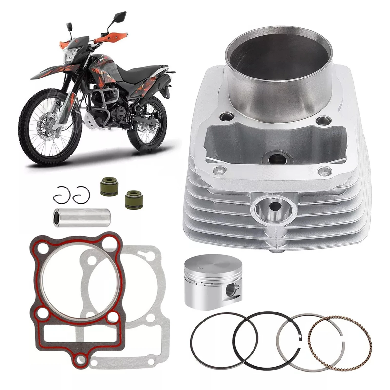 1 set Cylinder piston Big Bore Kit For Italika Dm250 250cc 67mm Bore Diameter Professional Motorcycle Accessories