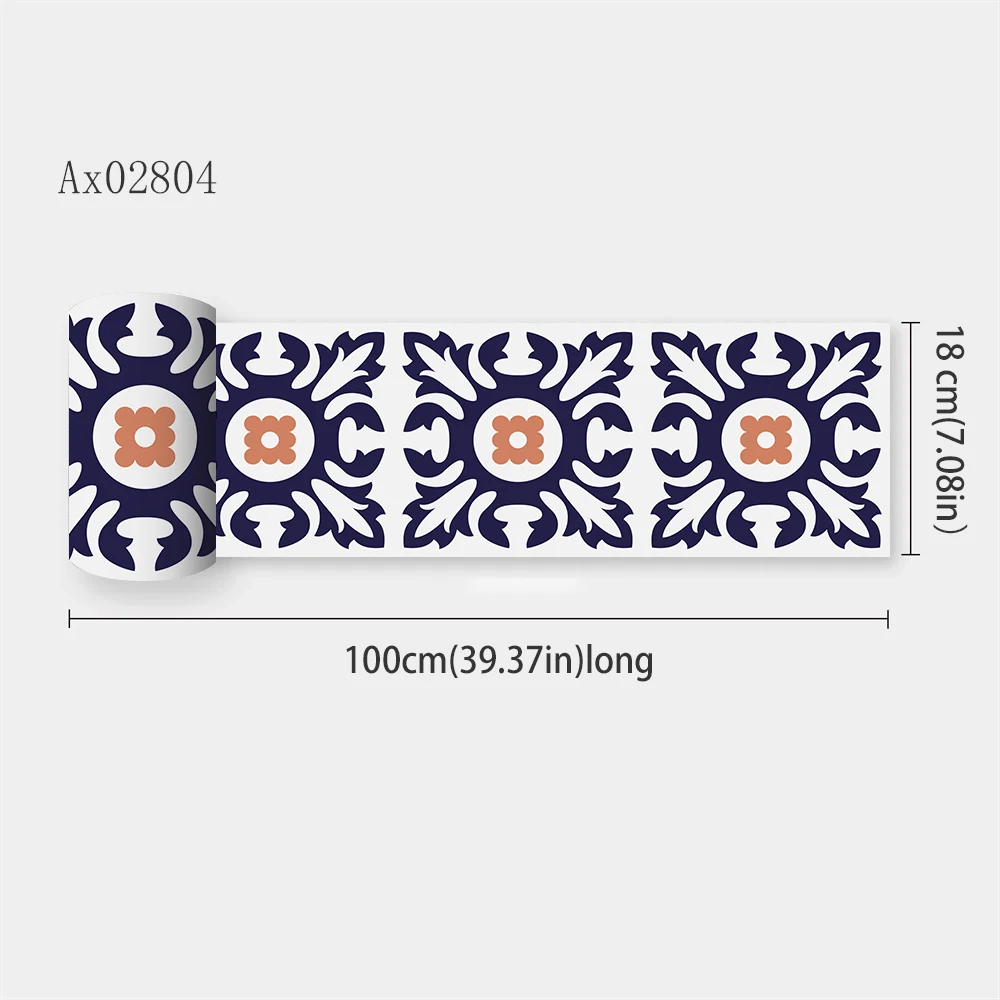 6/13 pcs Vintage Moroccan Tile Stair Riser Sticker Waterproof Removable Peel and Stick Decal for Staircase Step Staircase Decor