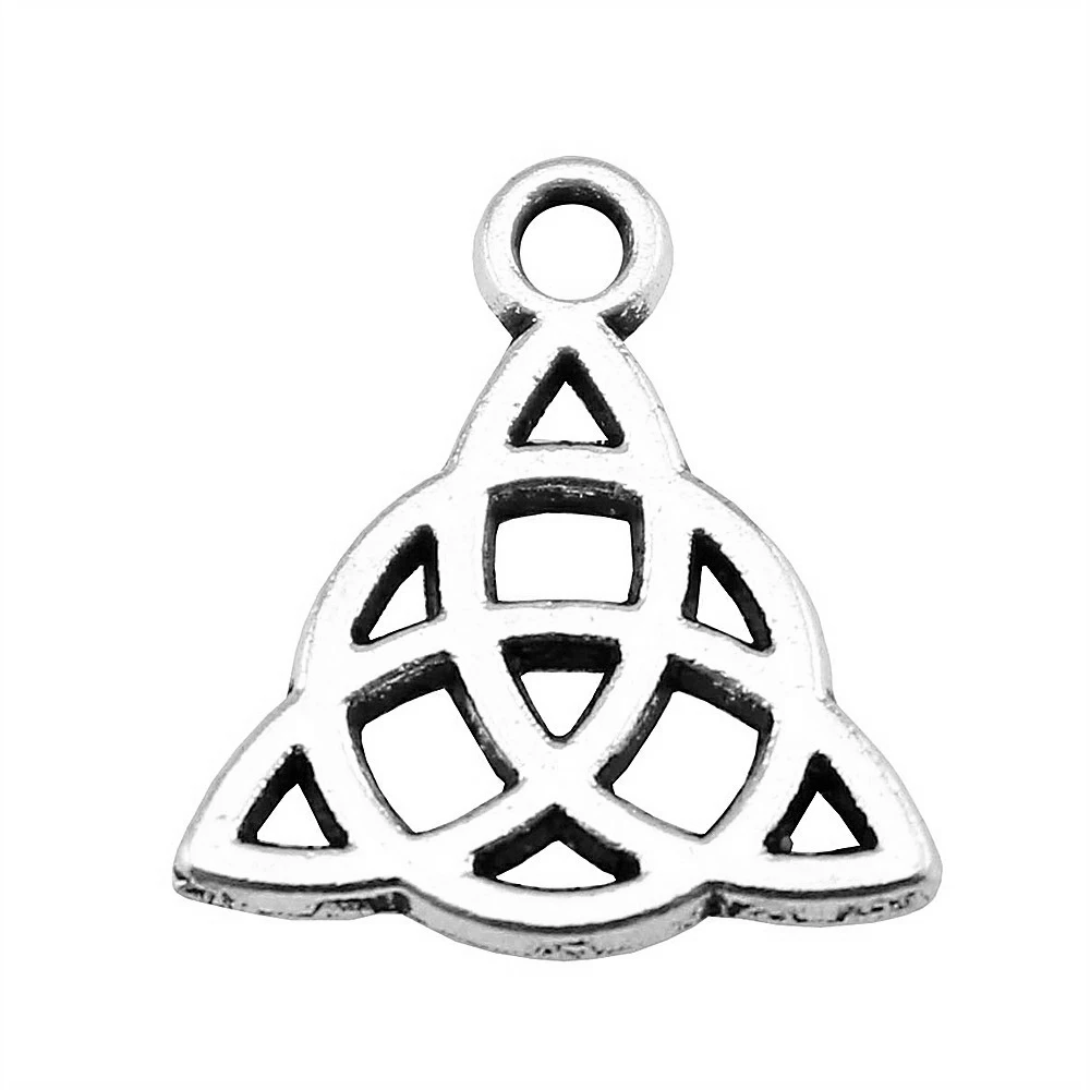 20pcs Triquetra Amulet Charms For Jewelry Making 2 Colors Triquetra Symbol Charms Charm Triquetra Sign 16x14mm