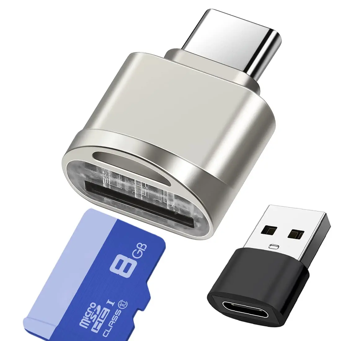 

Micro SD Card Reader, USB C to SD Card Reader, TF Memory Card Reader OTG Adapter USB 3.0 Card Reader For Samsung Huawei Macbook