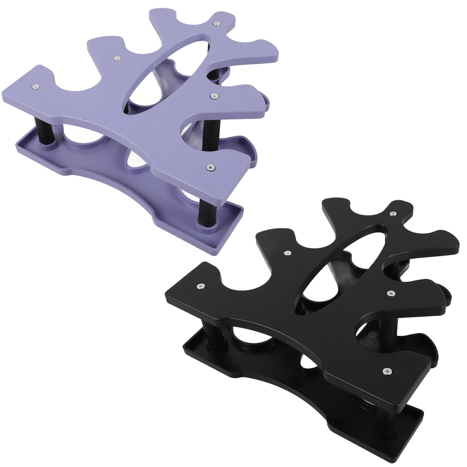 

2pcs Dumbbell Rack Home Gym Equipment Storage Stand Holder Blue Black Large Capacity Weightlifting Accessories