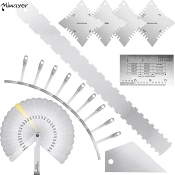 Miwayer Guitar Luthier Measuring Tool Kit Set String Action Ruler Understring Radius Gauge Guitar Repair Tools