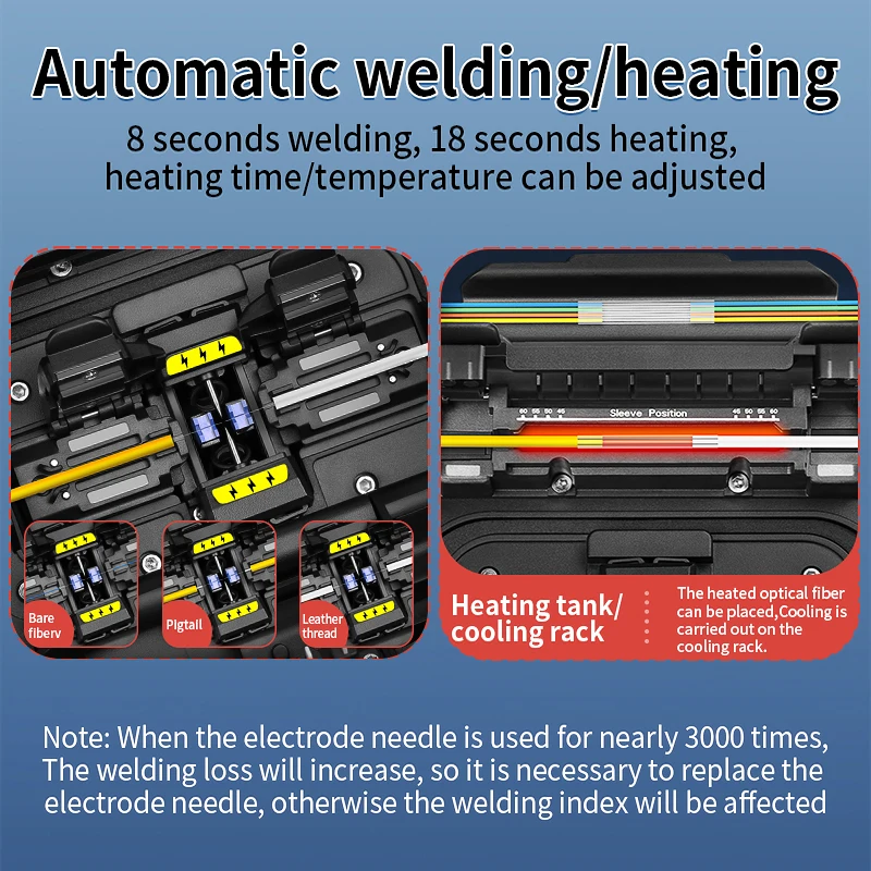 COMPTYCO A-5 الألياف البصرية الانصهار جهاز الربط SM MM متعدد اللغات آلة لحام الألياف الضوئية الألياف الأساسية تذوب الساخن المدمج في OPM VFL
