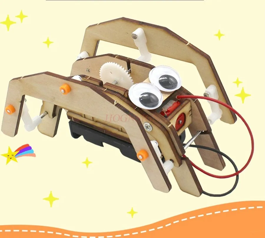 

1 комплект модели, сумасшедшие механические насекомые, научные и ручные изобретения, деревянная сборка, принцип передачи,