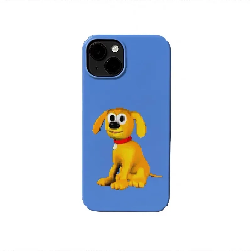 Yellow Pixelated Puppy Phone Case for IPHONE 17 Air 16E 15 PROMAX 14 Plus 13 12 MINI 11 PRO 16Plus XR XS MAX Acrylic Phone Cover