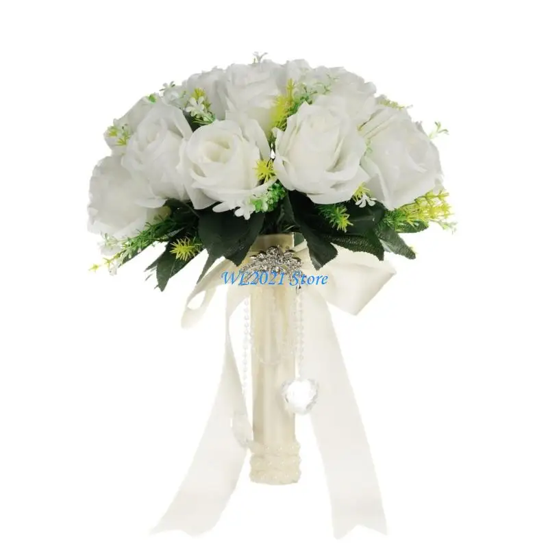 

G5GC Handmade Wedding Bouquet Bridal Holding Flowers Bridesmaids Wedding Flowers Suitable for Special Occasion