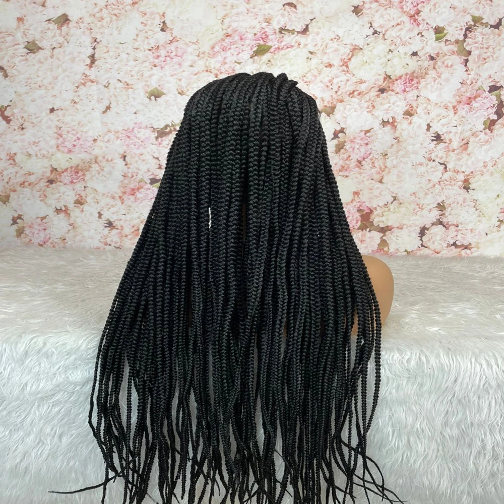 フルレース合成ウィッグ コーンロウブレイズ 36インチ 編み込みウィッグ ベビーヘア付き ブラック 99J ロングブレイズヘアウィッグ ブレイズウィッグ 女性用