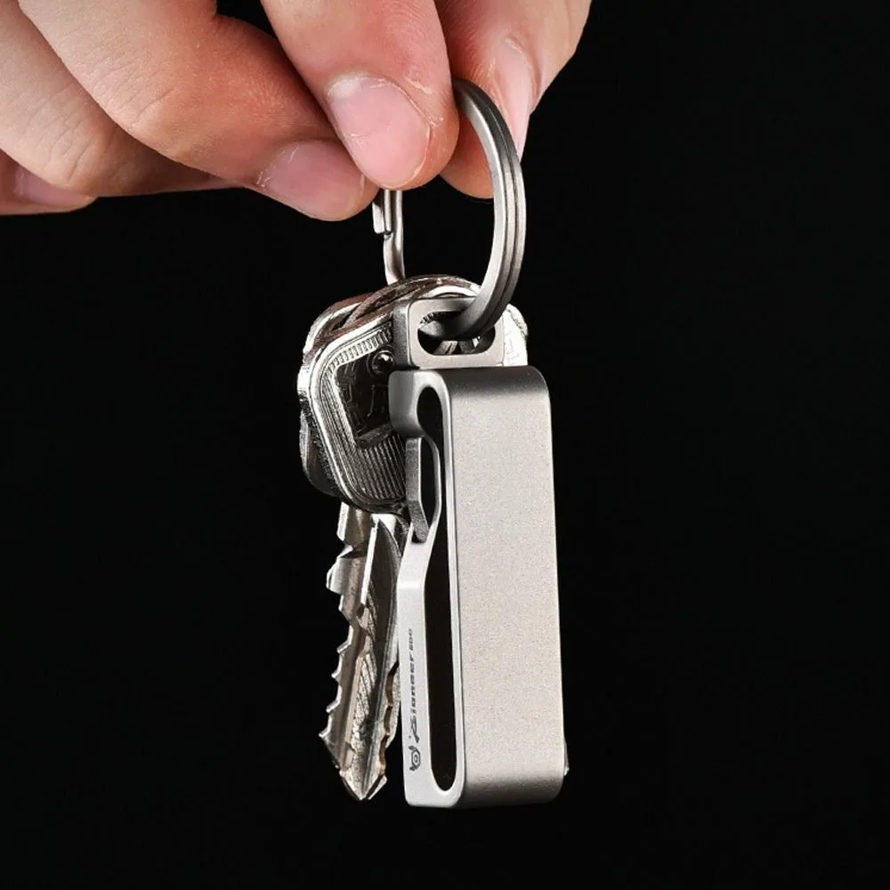 المحمولة خفيفة الوزن حزام الخصر مشبك EDC العالمي حزام الخصر سيارة حلقة رئيسية سبائك التيتانيوم حلقة تسلق هوك كليب في الهواء الطلق