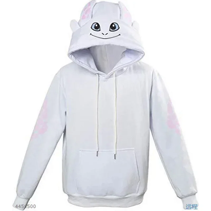 Nuevo adulto Unisex cómo entrenar a tu dragón sin dientes Cosplay Sudadera con capucha Casual negro pulóver chaquetas abrigo con capucha MN1