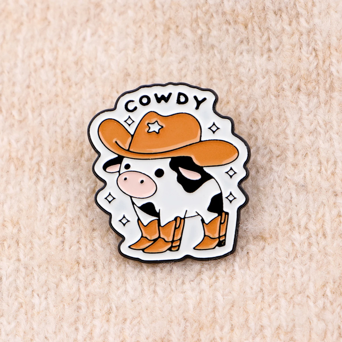 Cute Cartoon Cow Enamel Pins Funny 