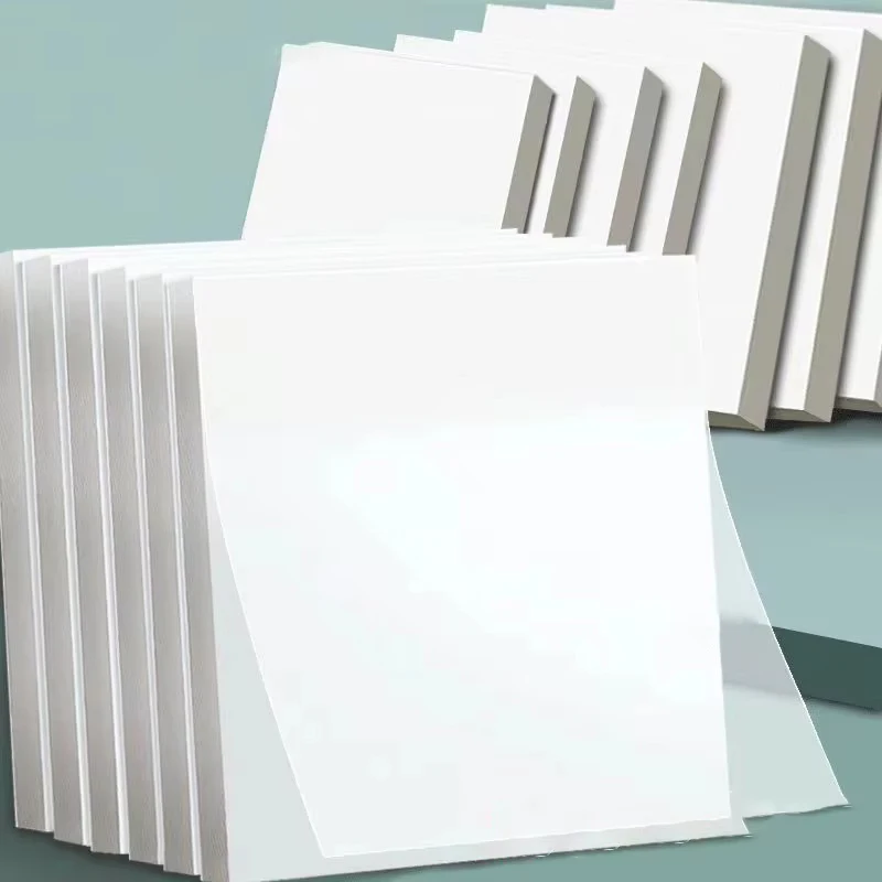 50pcs Transparent Sticky Note Pads Self-Adhesive Memo Notepad Perspective Stickers For School Office Supplie Stationery Stickers