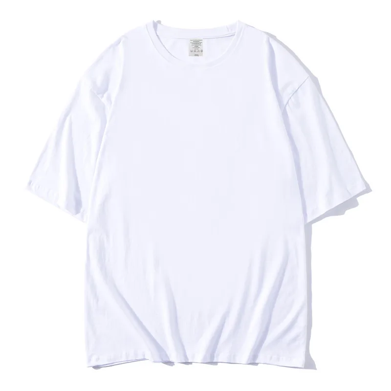 MRMT 2024 Brand New Men\'s Tshirt Medium Sleeve Loose Cotton Five-sleeve Fashion White T-shirt for Male Round Collar Tops Tshirt