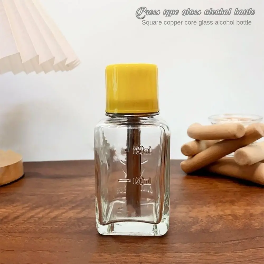 

Portable 180ml Nail Glass Bottle Press Type Nail Remover Water Alcohol Bottle Cleaning Liquid Crystal Hydraulic Empty Bottle