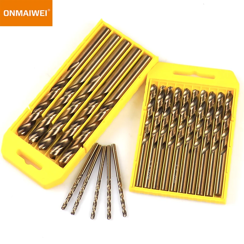 Imagem -02 - Hss M35 Cobalt Twist Broca Grupo Bits de Tungstênio Sólido Alumínio Madeira de Ferro Brocas de Metal 113 mm 5-10 Pcs Aço Inoxidável