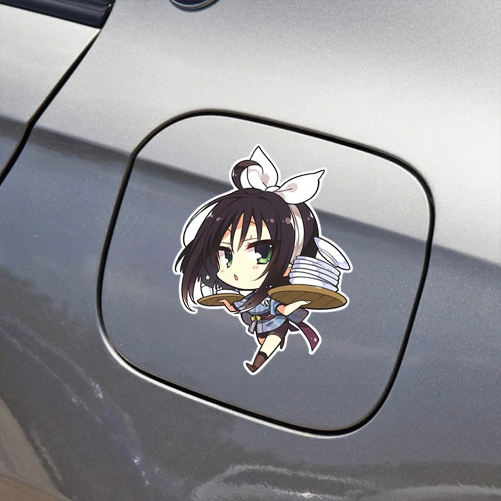 Cute Hitachi Mako Car Sticker Creative Game Senren Banka Cartoon Window Fuel Tank Cap Bumper Decal Tuning Waterproof Vinyl Decor