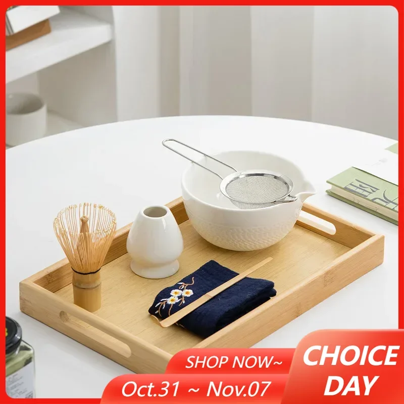 

6 шт., японский чайный сервиз матча, бамбуковый венчик, чайная ложка, посуда для заваривания чая, церемония, традиционные аксессуары для приготовления чая