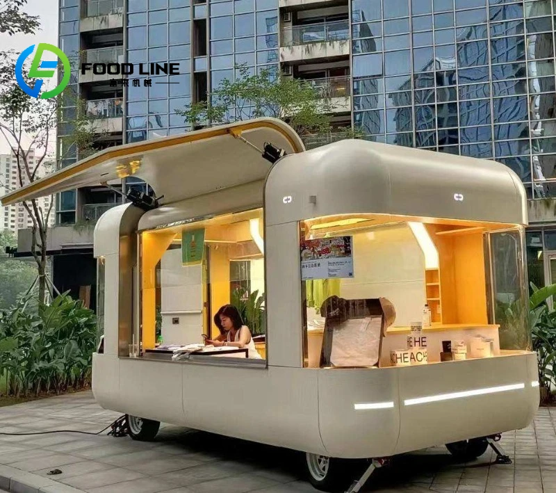 رائجة البيع صغيرة 2025 جديد متجر المواد الغذائية المتنقلة سيارة الوجبات السريعة للبيع شريط متنقل شاحنة البيرة مقطورة الوجبات السريعة مقطورة مربعة