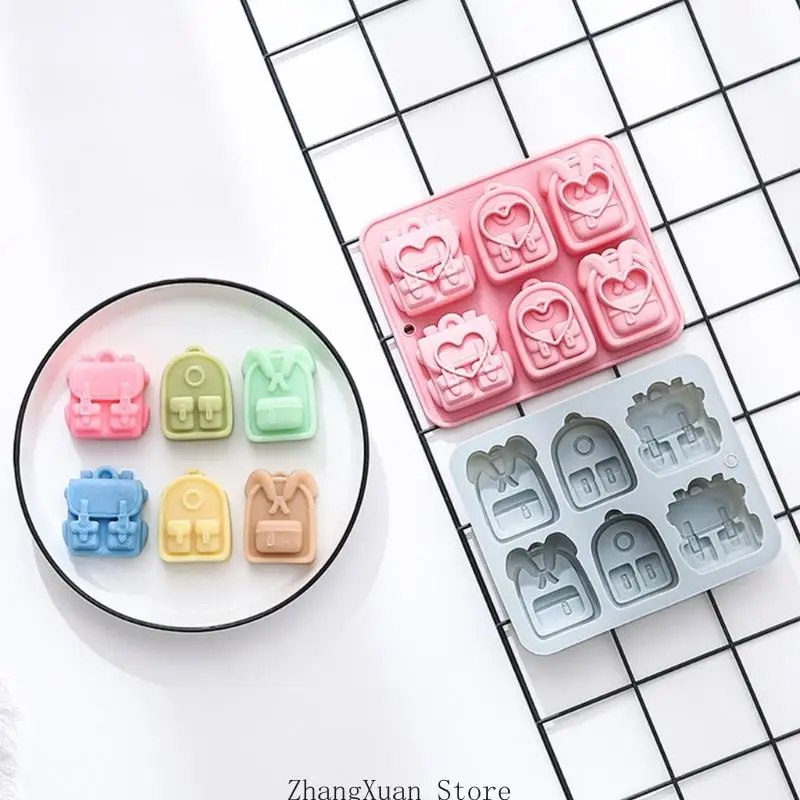 2 Stück 6 Mulden Rucksackform Kuchenformen für die Herstellung von Schokoladensüßigkeiten Cocktails 3XUF – Detail 5