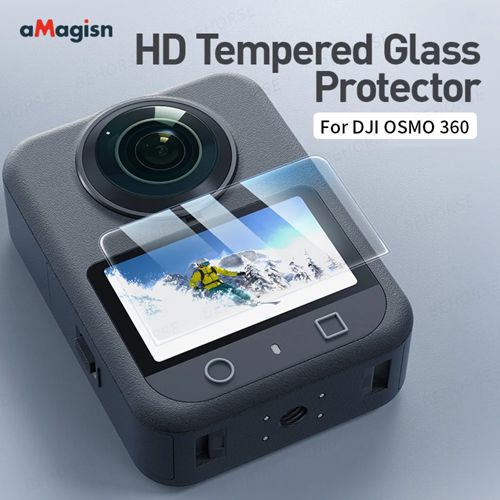 DJI Osmo 360 화면 보호기 용 2PCS 강화 유리 DJI Osmo 360 카메라 액세서리 용 스크래치 방지 HD 보호 필름