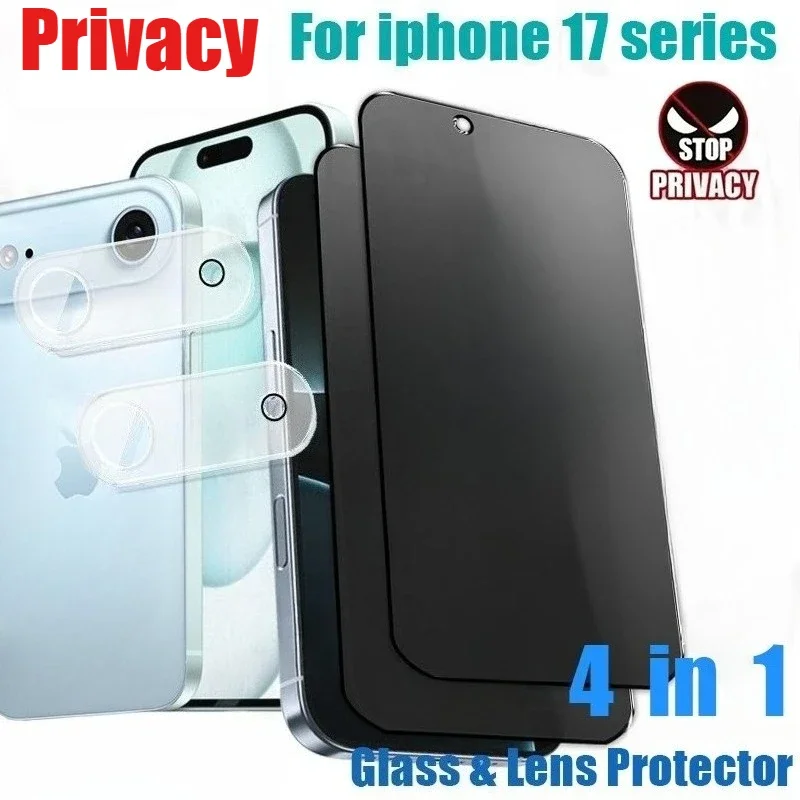 4-in-1-Displayschutzfolie für iPhone 17 16 14 15 Pro Max 13 12 Mini-Kameraobjektivfolie für iPhone 13 12 11 Pro 16 15 14 Plus