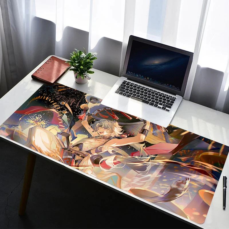 Mouse Pad Laptop Rubber Extended Desktop Mat Computer Gamer Mousepad PC Gaming Accessories Wuthering Waves Lingyang Keyboard Pad