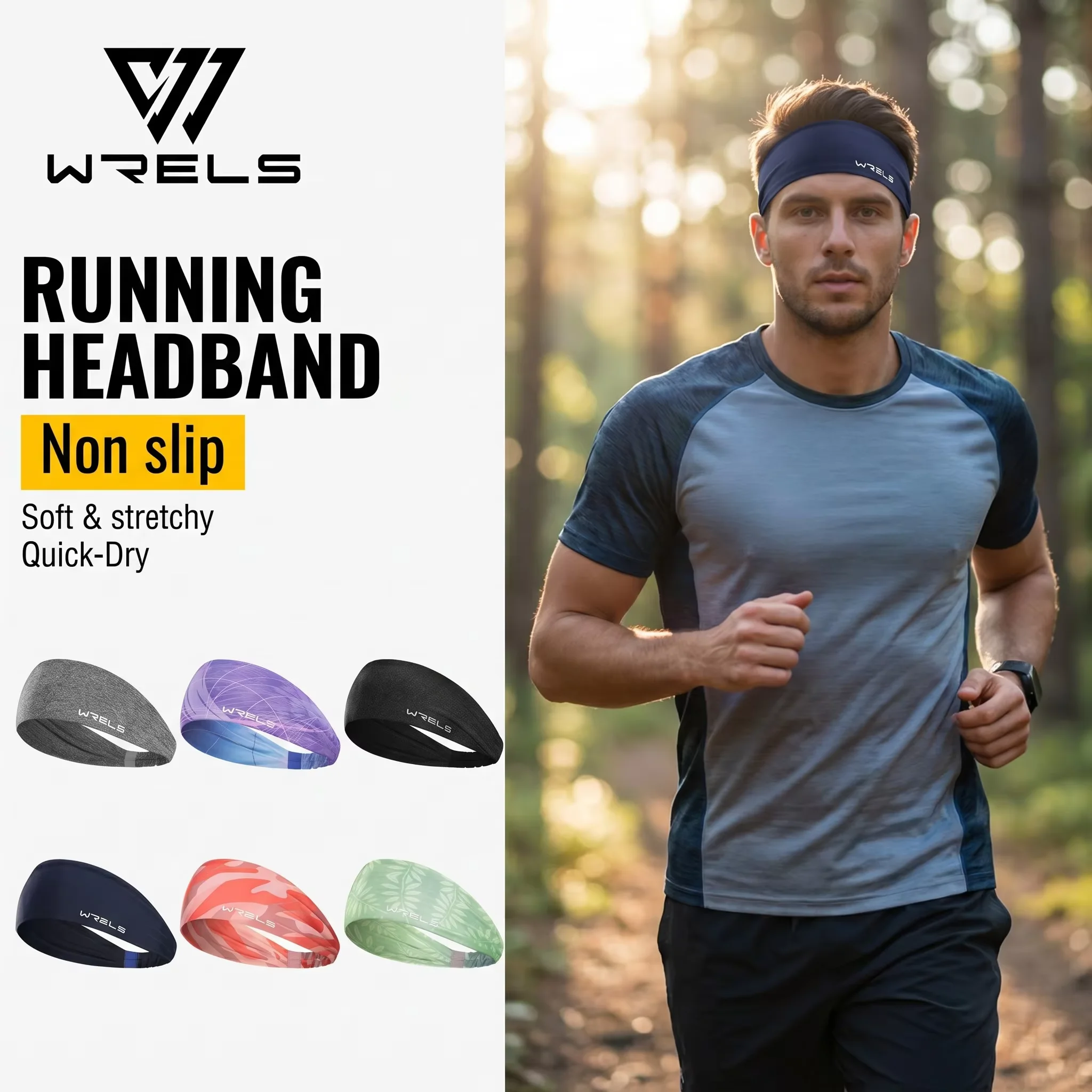 Headband Summer Knit - WRELS Headband Sweatband Camo Anti Selip