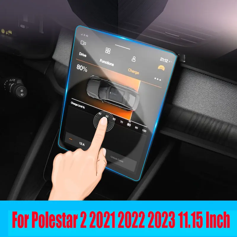 

11.15 inch Car GPS Navigation Protective Film For Polestar 2 2021 2022 2023 LCD screen Tempered glass protective film accessorie