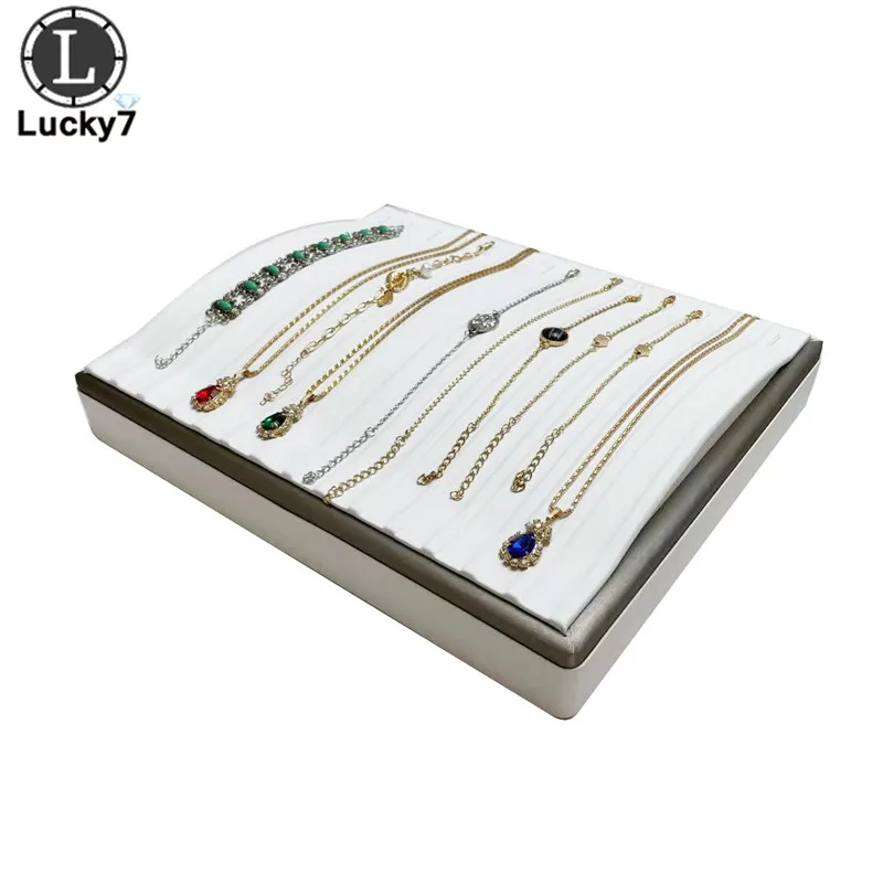 

14-Grid Division Pendant Necklace Tray Jewelry Display Counter Window Showcase Jewelry Organizer Storage Tray