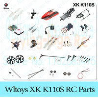 Wltoys XK K110S RC Helicopter Blades Gear Metal Tail Motor Rotor Head Canopy ESC Receiver Board Servo Main Shaft screws Parts