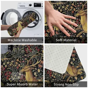 Kunstraum mittelalterlicher Rug Einhorn Mitternacht floral florales Wandteppich Küche Kabine Hauptverkaufsleinwand Teppich - №6