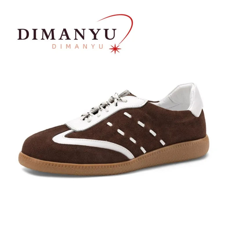 

Women's Virtue Training Shoes Genuine Leather 2026 New Spring Casual Women's Sneakers Lace-Up Flat Retro A-Gan Shoes For Women