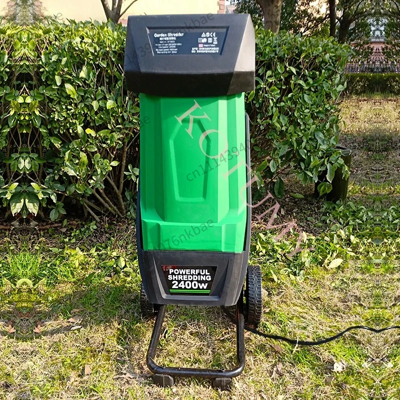 50L Elektrischer Holzhäcksler Multifunktionale Garten-Ast-Blatt-Abfall-Zerkleinerungsmaschine