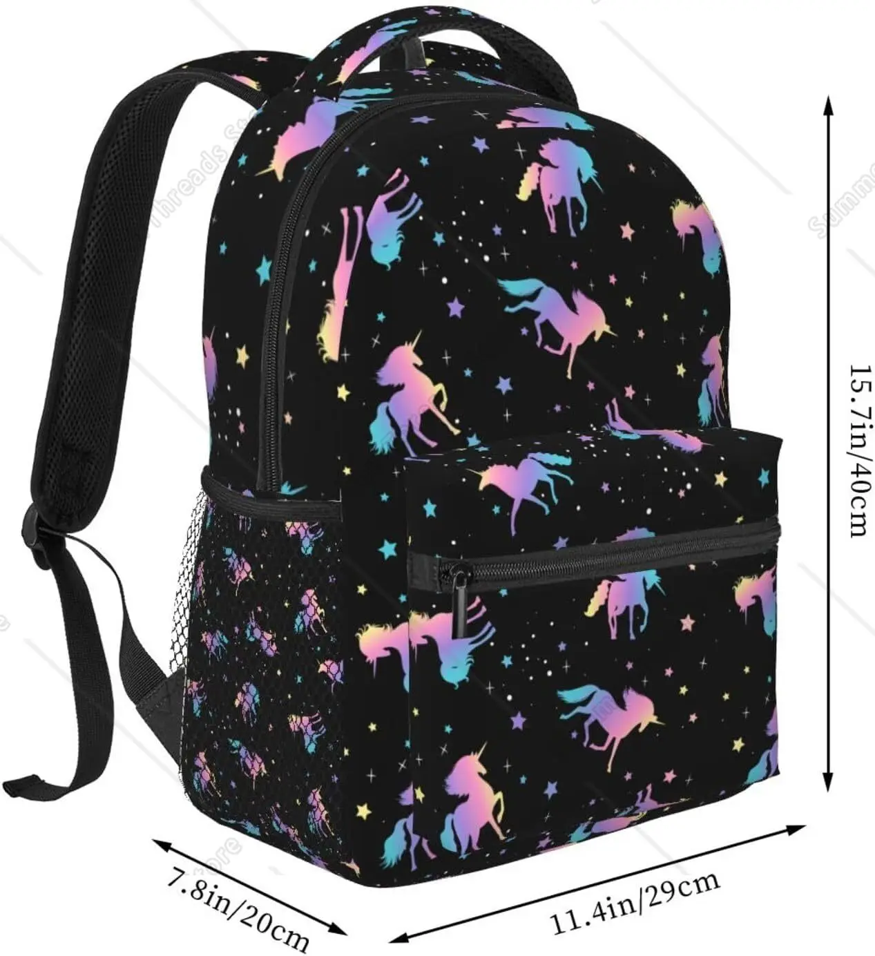 Plecak szkolny dla dziewczynki z motywem jednorożca i gwiazdek, dziewczęcy, na laptopa, duża torba na książki, casualowy plecak na co dzień dla uczniów, dziewcząt, chłopców i dzieci.