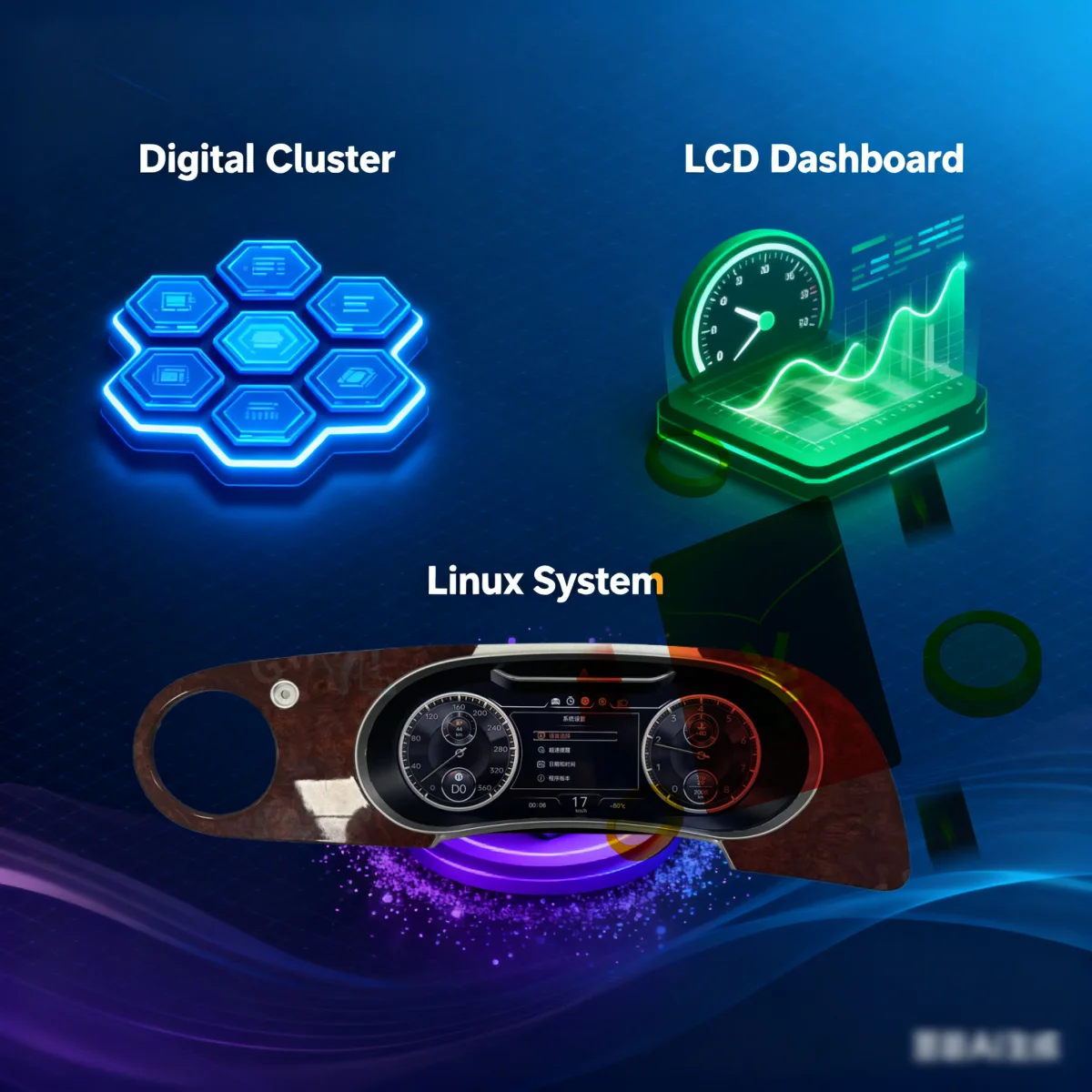 

Новый обновленный автомобильный дисплей приборов, цифровой экран приборной панели для Bentley Flying Spur 2005-2017, ЖК-спидометр, системный блок Linux