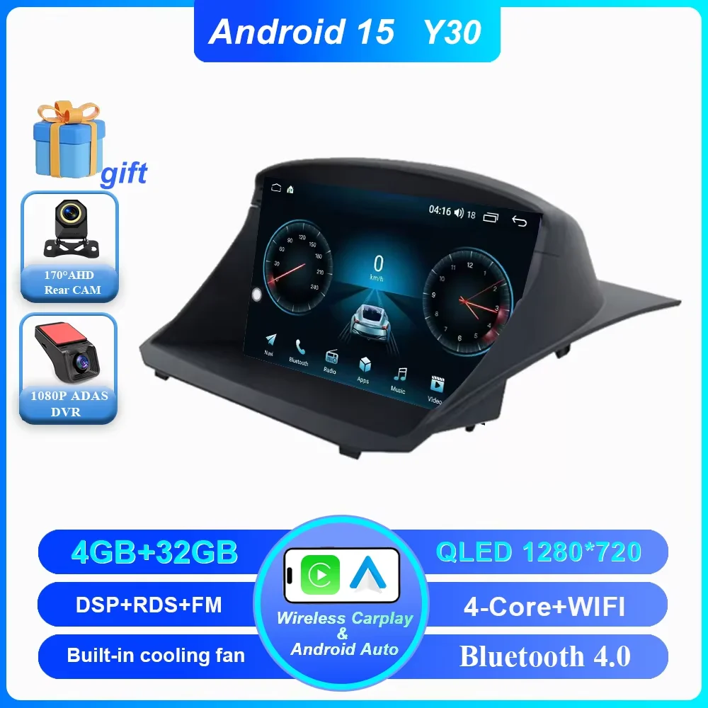 Android 15 Voor Ford Fiesta 2009-2018 Auto Multimedia Video Player GPS Navigatie Auto DVD Bluetooth Touchscreen GEEN 2DIN DVD 4G