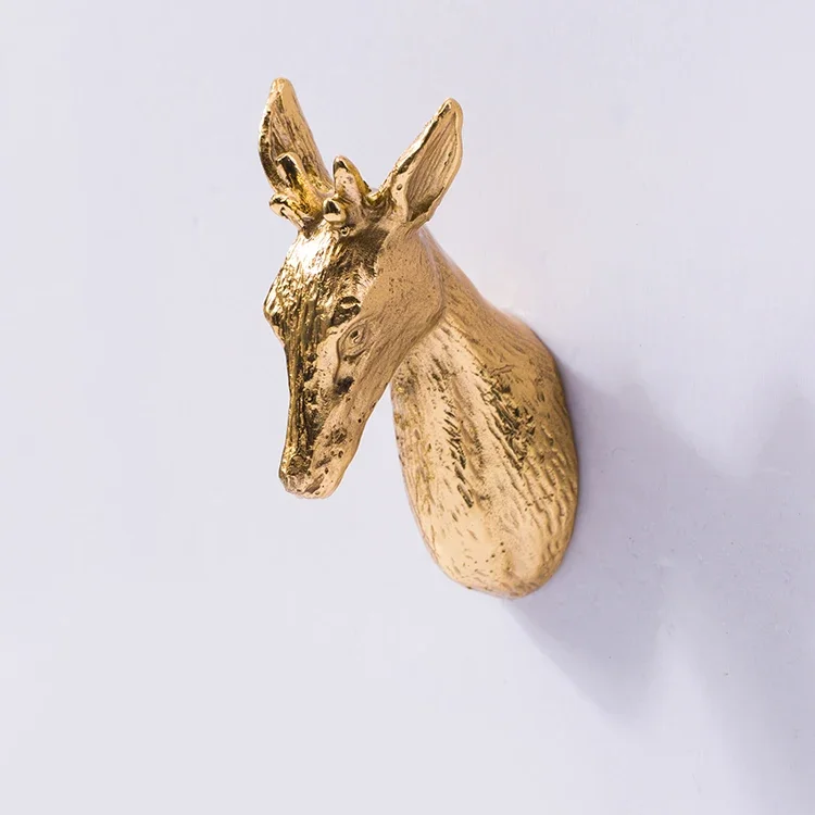 Animal Brass Handle Decorative Door Knocker Drawer Cabinet Pulls Knob Handles Furniture Handlesdrawer Knobs