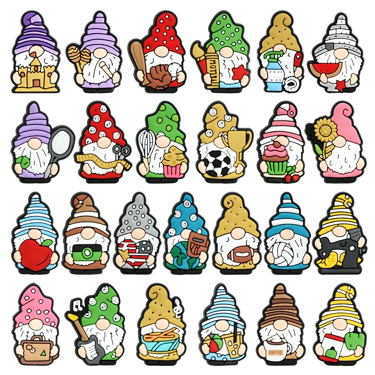 

25 piece dwarf Shoe Charms Set For-Pvc Decorations , Bubble Slides&Sandals-Perfect Diy Accessories Christmas and Birthday Gift