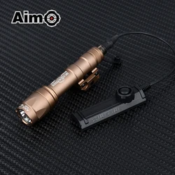 600Lumen M600C Metal Flashlight+SF Dual Function Switch Fit 20MM Picatiny Rail Tatical M300 M600 Wadsn Airsoft Hunting Gun Light