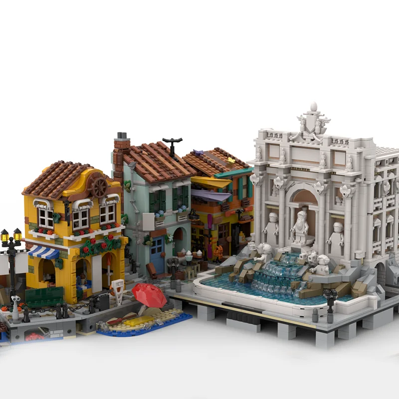 630 pçs moc pequena padaria riviera extensão modular streetscape modelo blocos de construção presentes natal brinquedo arquitetura educação