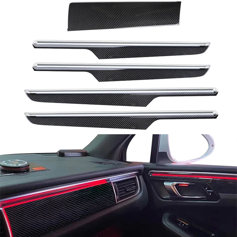 Real Carbon fiber Replacement Ambient Light For Porsche Macan 2014-2020 Interior Ambient light