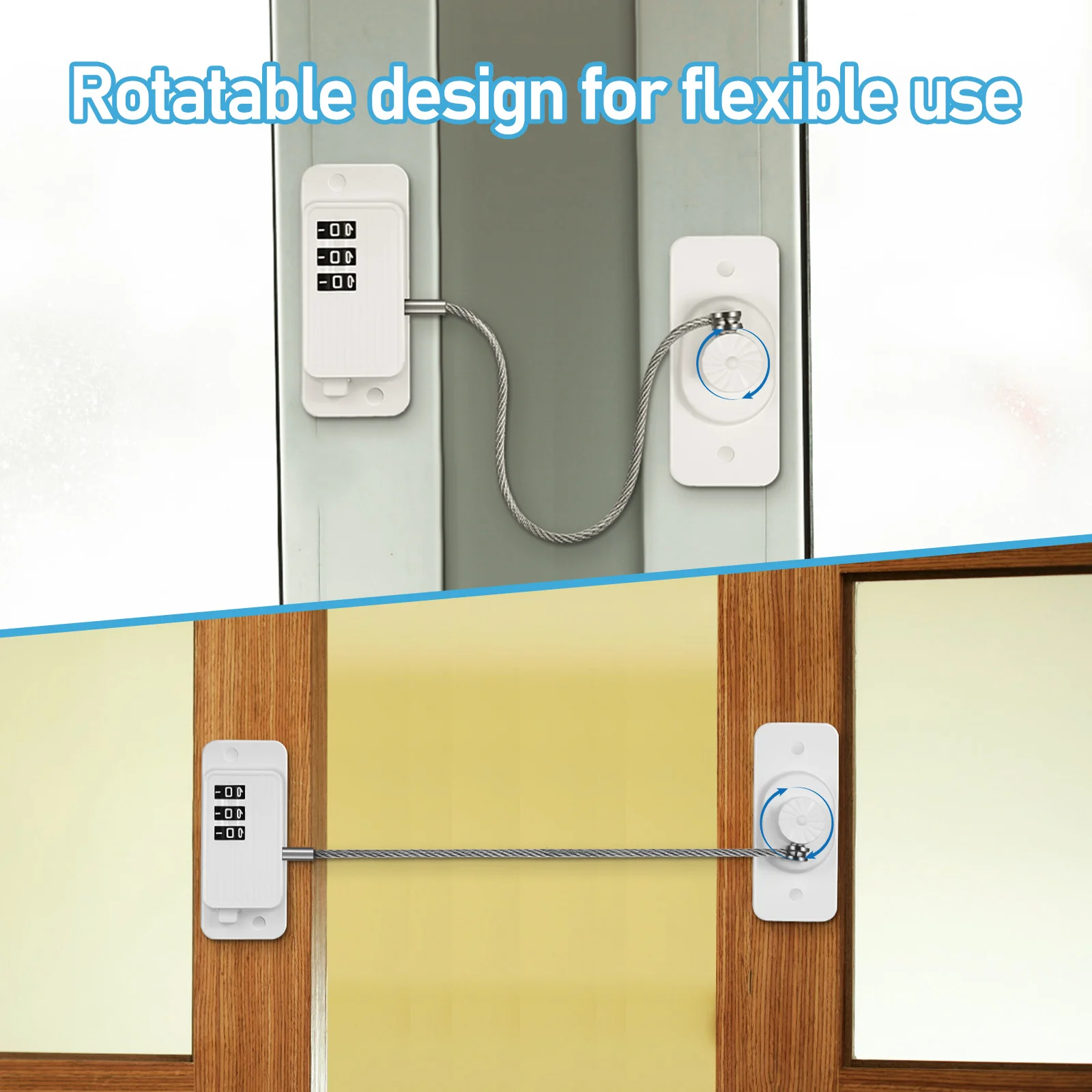 

3pcs Window Adhesive Safety For Cabinets Drawers Doors Fridge Locks Combination Refrigerator Freezer Cabinet Locks