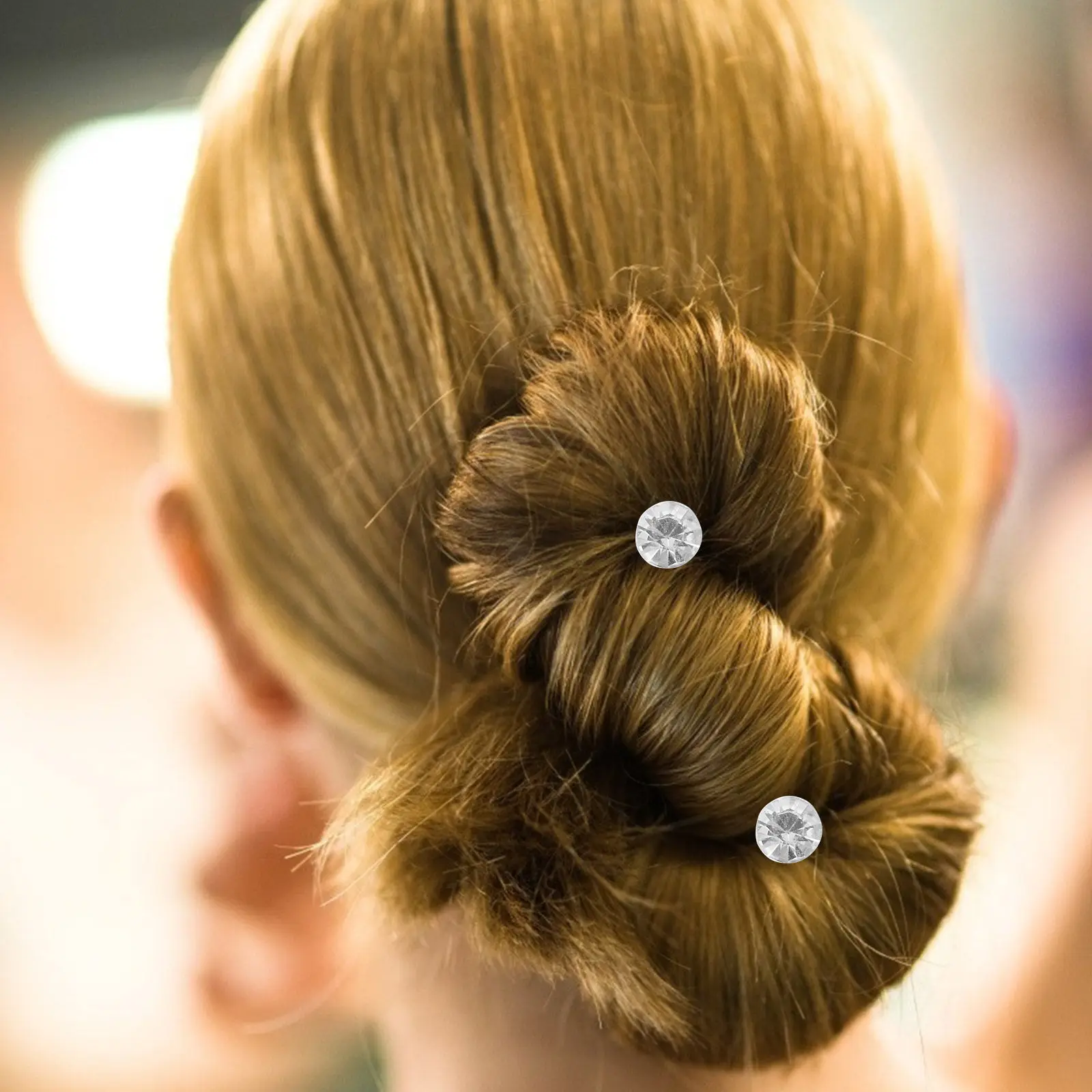 

12Pcs Decorative Spiral Hair Pins Metal Coil Rhinestone Silver Hair Clips Lightweight Comfortable for Wedding Prom Party