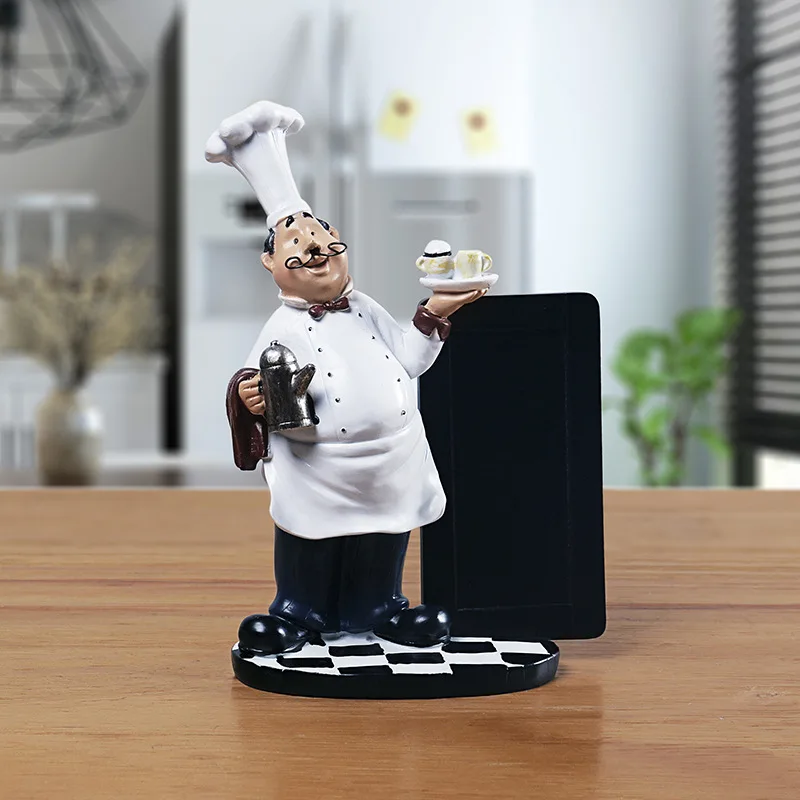Wholesale Fashion Creative Gifts Resin Crafts Knickknacks Chef Message Board Dining Shop Hotel Decorations