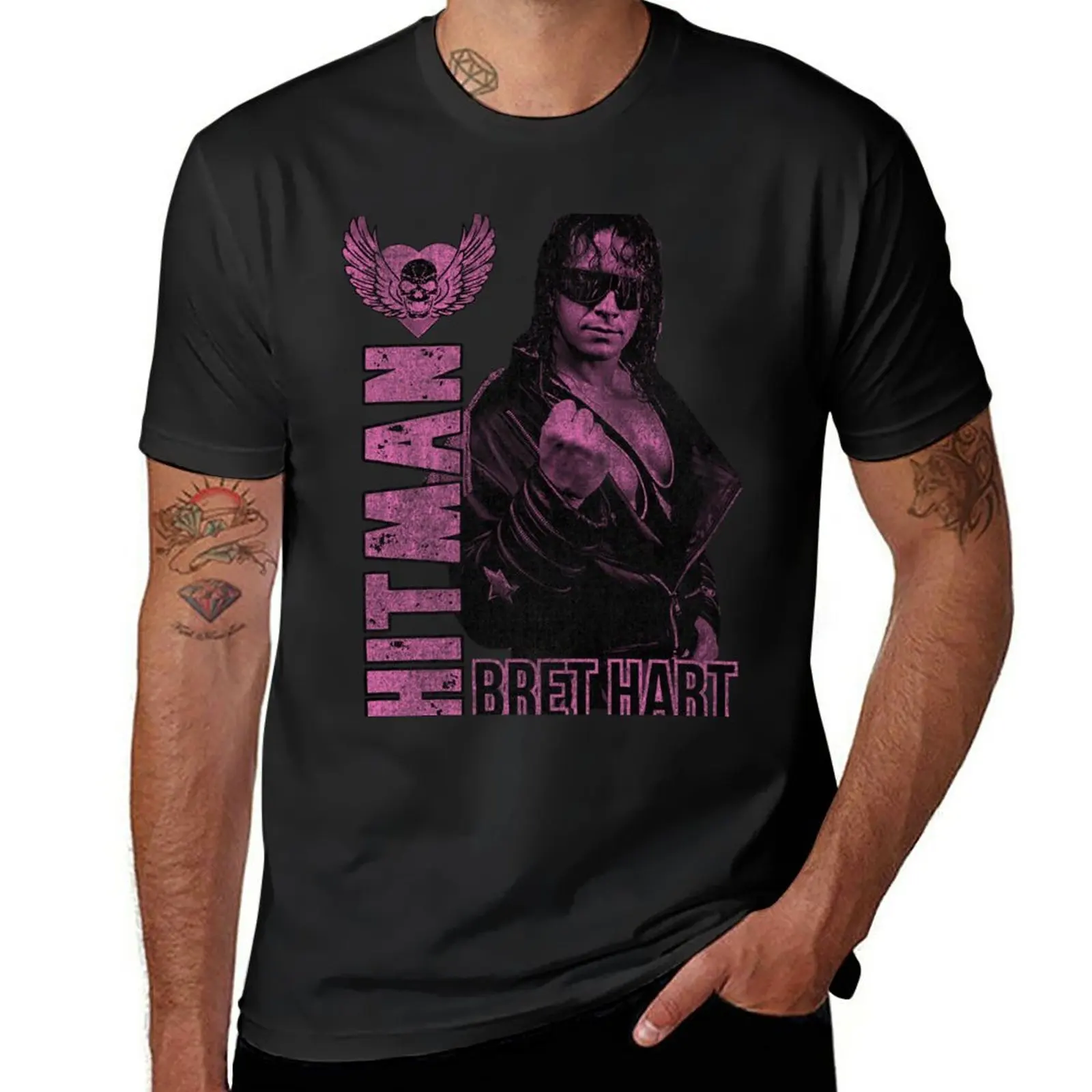 

New Retro Hitman Hart T-Shirt blank t shirts sublime t shirt mens clothes