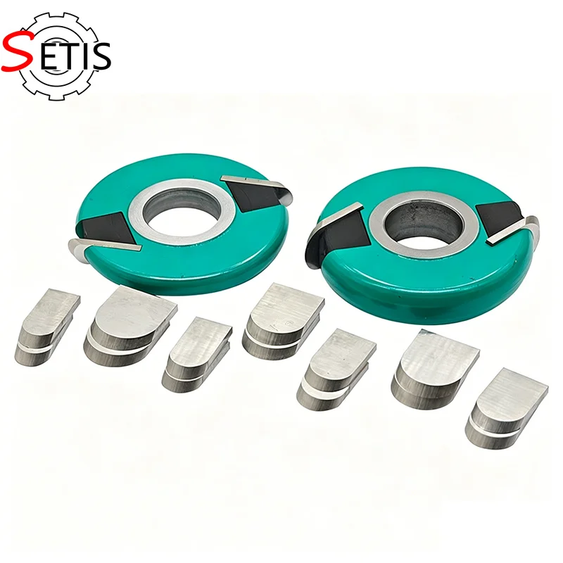 SETIS HSS 2-Flute Indexable Convex Radius (Half-Round) Milling Cutter for Woodworking
