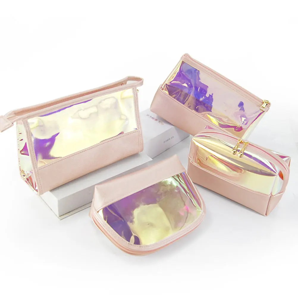 

T-shaped Cosmetics Bag PU TPU Simple Organizer Travel Girl Woman Waterproof Storage Toiletry Multipurpose Makeup Container Home
